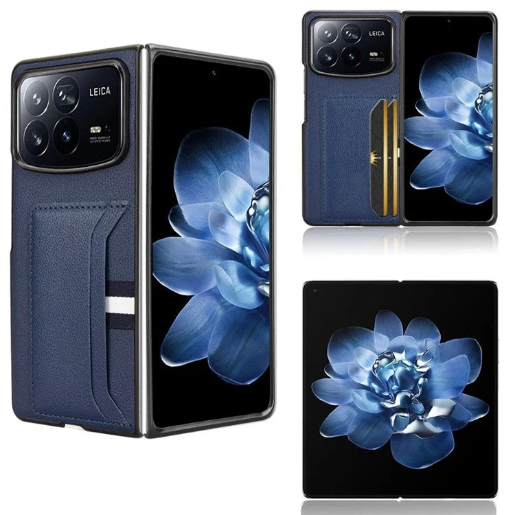For Xiaomi Mix Fold 4 5G Case Card Holder Litchi Texture Leather+PC Folding Phone Cover