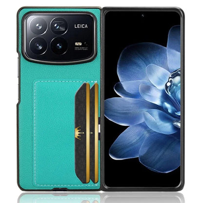 For Xiaomi Mix Fold 4 5G Case Card Holder Litchi Texture Leather+PC Folding Phone Cover