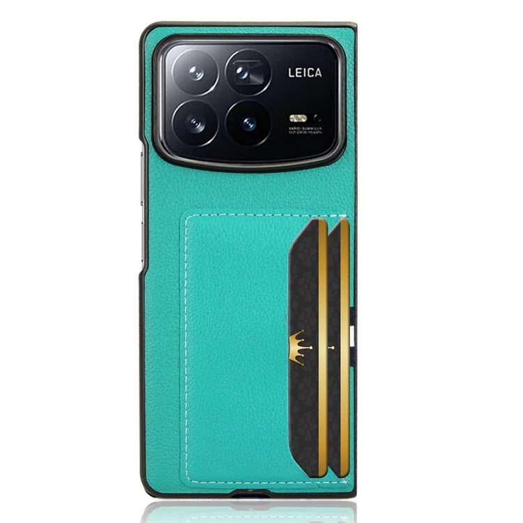 For Xiaomi Mix Fold 4 5G Case Card Holder Litchi Texture Leather+PC Folding Phone Cover