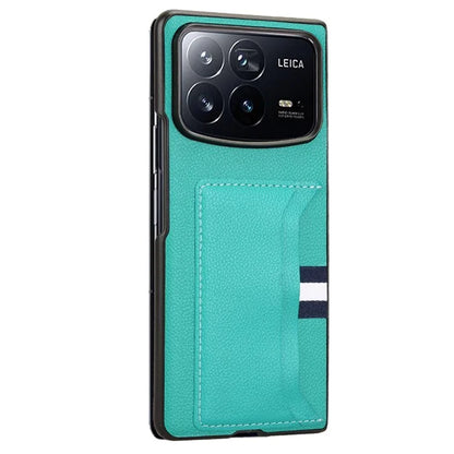 For Xiaomi Mix Fold 4 5G Case Card Holder Litchi Texture Leather+PC Folding Phone Cover