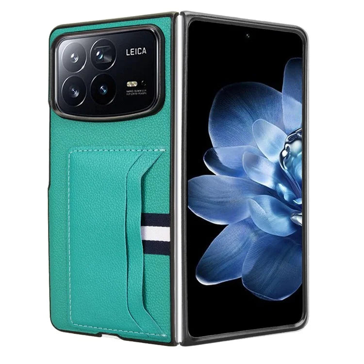 For Xiaomi Mix Fold 4 5G Case Card Holder Litchi Texture Leather+PC Folding Phone Cover