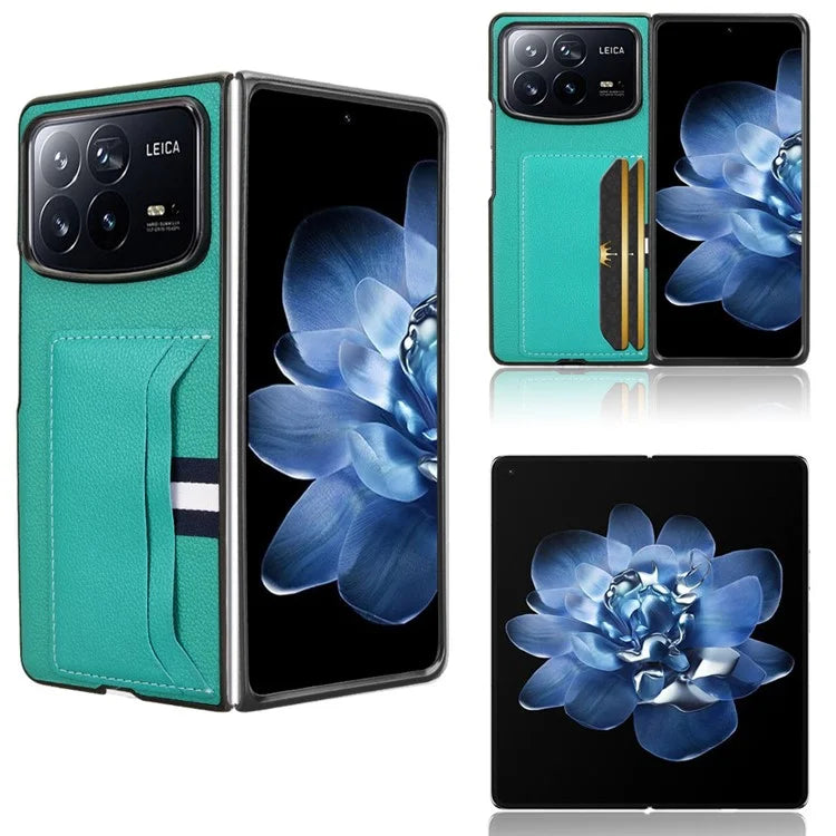 For Xiaomi Mix Fold 4 5G Case Card Holder Litchi Texture Leather+PC Folding Phone Cover