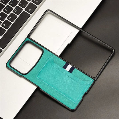For Xiaomi Mix Fold 4 5G Case Card Holder Litchi Texture Leather+PC Folding Phone Cover