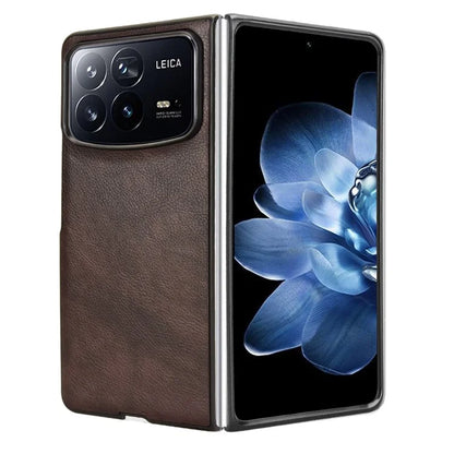 For Xiaomi Mix Fold 4 5G Case Litchi Texture PU Leather + PC Phone Cover