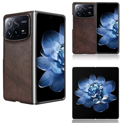 For Xiaomi Mix Fold 4 5G Case Litchi Texture PU Leather + PC Phone Cover