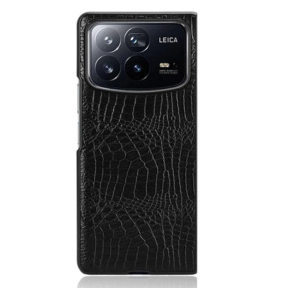For Xiaomi Mix Fold 4 5G Case Crocodile Texture Leather Coated Hard PC Phone Cover