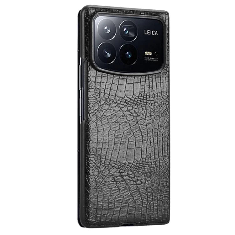 For Xiaomi Mix Fold 4 5G Case Crocodile Texture Leather Coated Hard PC Phone Cover