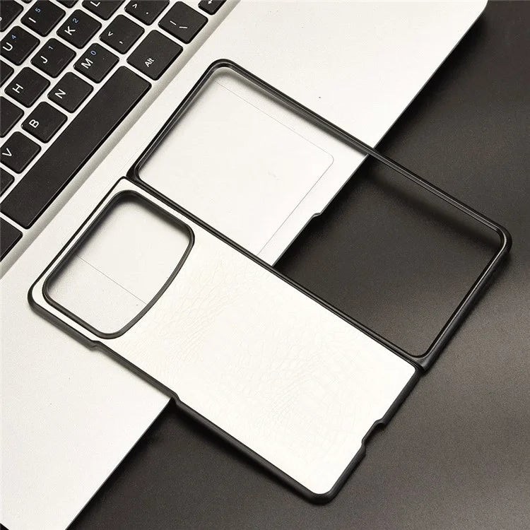 For Xiaomi Mix Fold 4 5G Case Crocodile Texture Leather Coated Hard PC Phone Cover