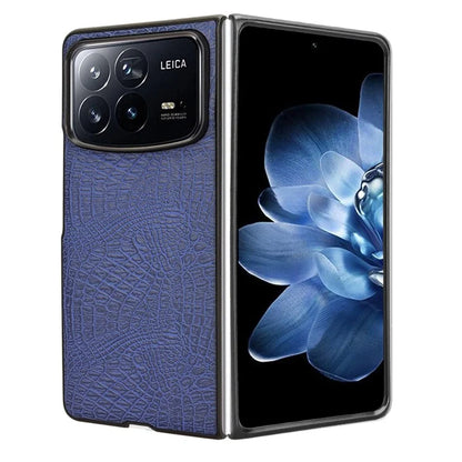 For Xiaomi Mix Fold 4 5G Case Crocodile Texture Leather Coated Hard PC Phone Cover
