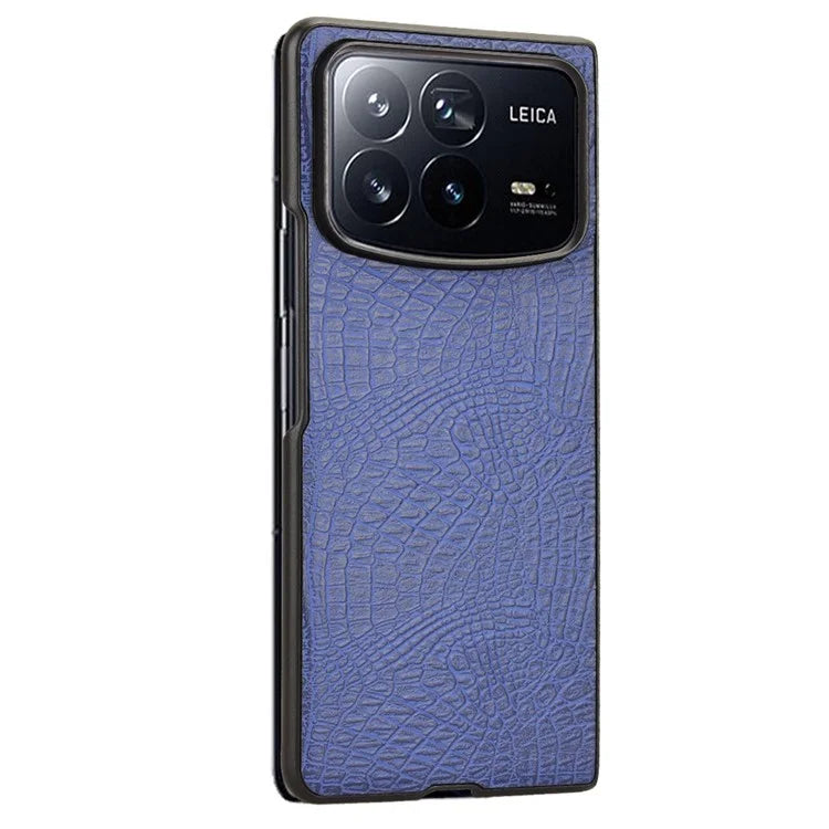 For Xiaomi Mix Fold 4 5G Case Crocodile Texture Leather Coated Hard PC Phone Cover