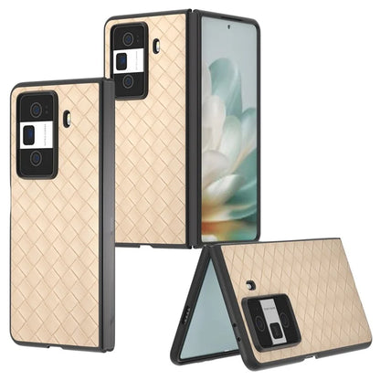 For Honor Magic Vs3 5G Case Woven Texture PU Leather Coated PC Mobile Phone Cover