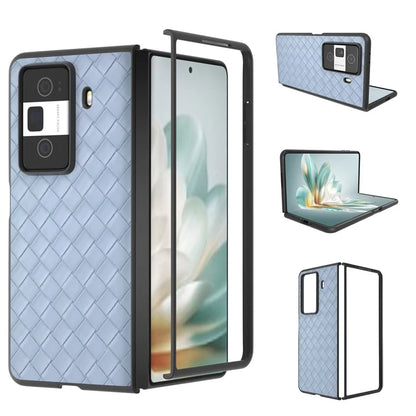 For Honor Magic Vs3 5G Case Woven Texture PU Leather Coated PC Mobile Phone Cover