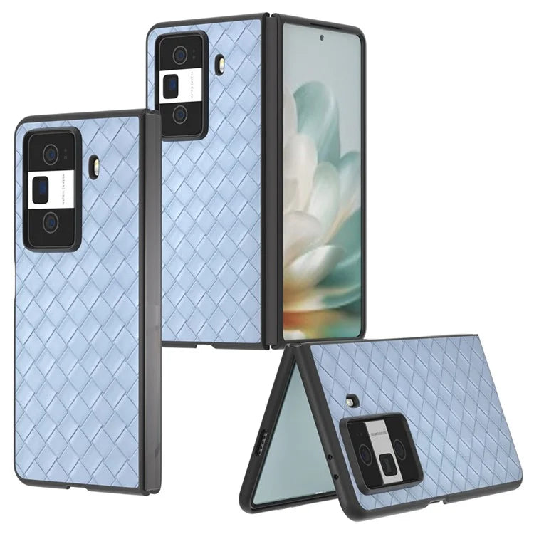 For Honor Magic Vs3 5G Case Woven Texture PU Leather Coated PC Mobile Phone Cover
