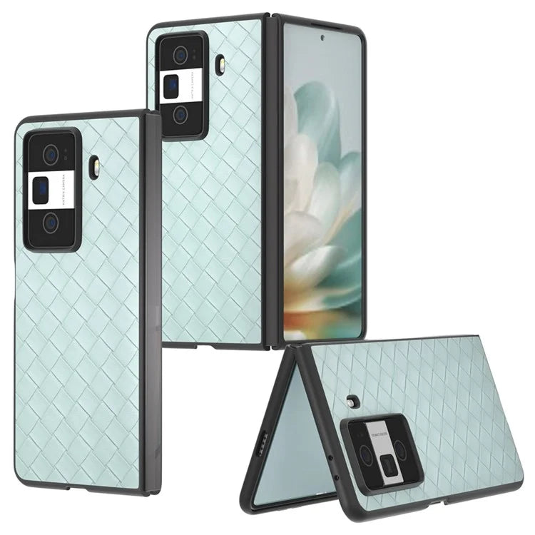 For Honor Magic Vs3 5G Case Woven Texture PU Leather Coated PC Mobile Phone Cover