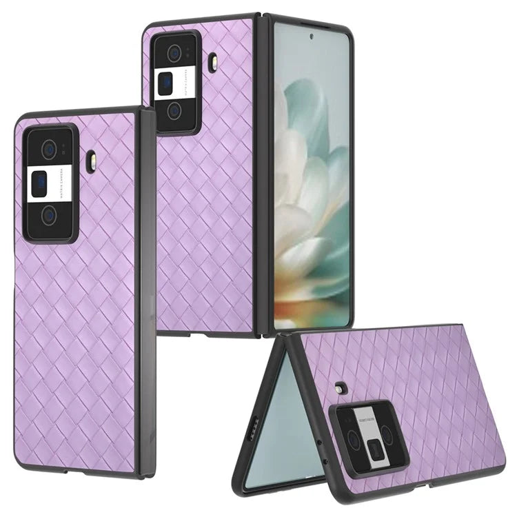 For Honor Magic Vs3 5G Case Woven Texture PU Leather Coated PC Mobile Phone Cover