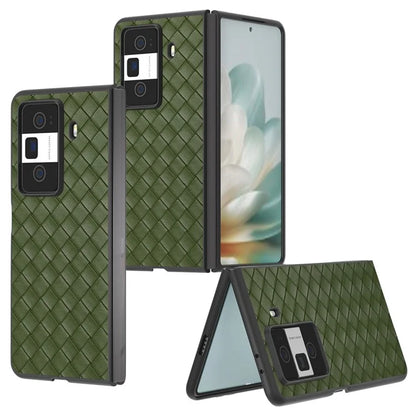 For Honor Magic Vs3 5G Case Woven Texture PU Leather Coated PC Mobile Phone Cover