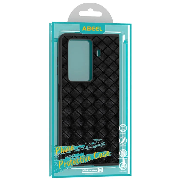 For Honor Magic Vs3 5G Case Woven Texture PU Leather Coated PC Mobile Phone Cover