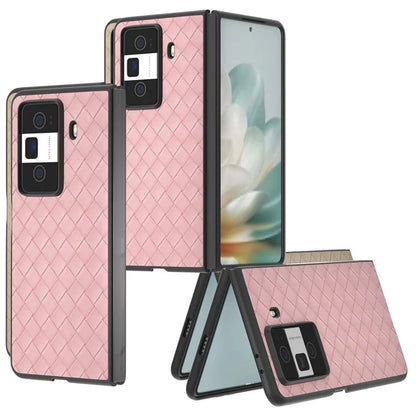 For Honor Magic Vs3 5G Case Woven Texture PU Leather Coated PC Mobile Phone Cover