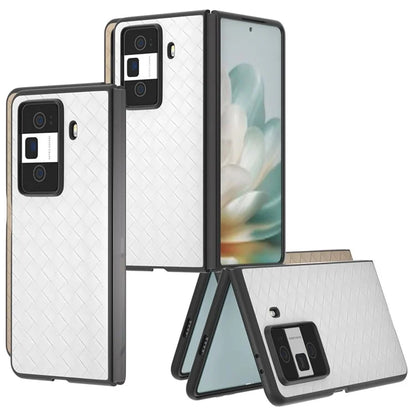 For Honor Magic Vs3 5G Case Woven Texture PU Leather Coated PC Mobile Phone Cover