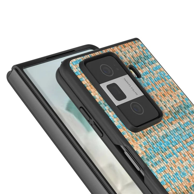 For Honor Magic Vs3 5G Case Leather+PC Phone Cover Plaid Texture