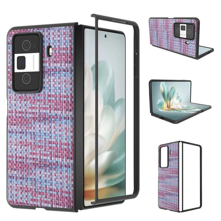 For Honor Magic Vs3 5G Case Leather+PC Phone Cover Plaid Texture