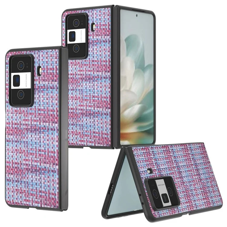 For Honor Magic Vs3 5G Case Leather+PC Phone Cover Plaid Texture