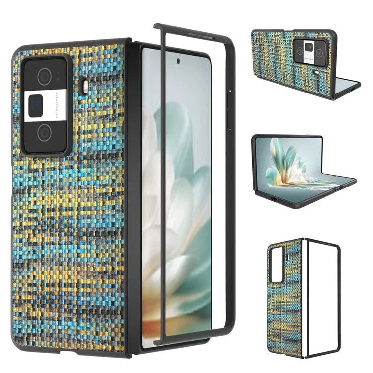 For Honor Magic Vs3 5G Case Leather+PC Phone Cover Plaid Texture