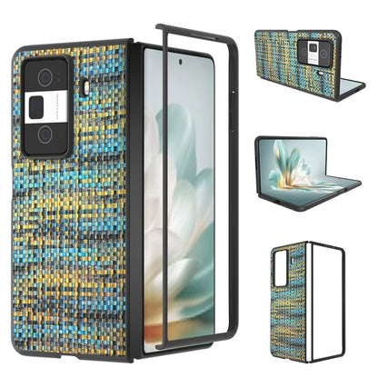 For Honor Magic Vs3 5G Case Leather+PC Phone Cover Plaid Texture