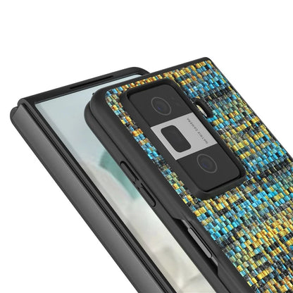 For Honor Magic Vs3 5G Case Leather+PC Phone Cover Plaid Texture