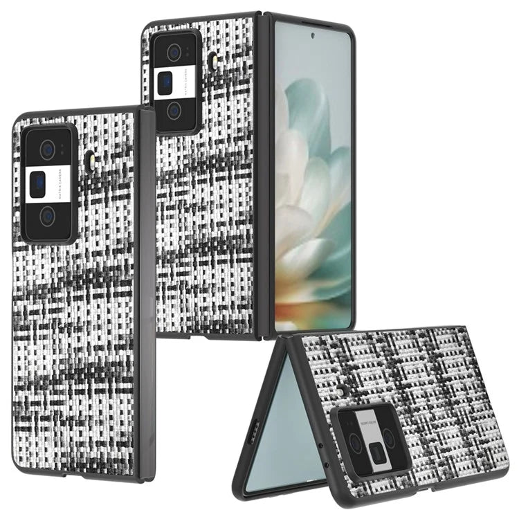 For Honor Magic Vs3 5G Case Leather+PC Phone Cover Plaid Texture