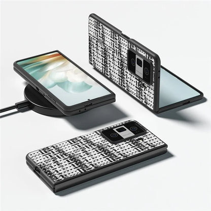 For Honor Magic Vs3 5G Case Leather+PC Phone Cover Plaid Texture