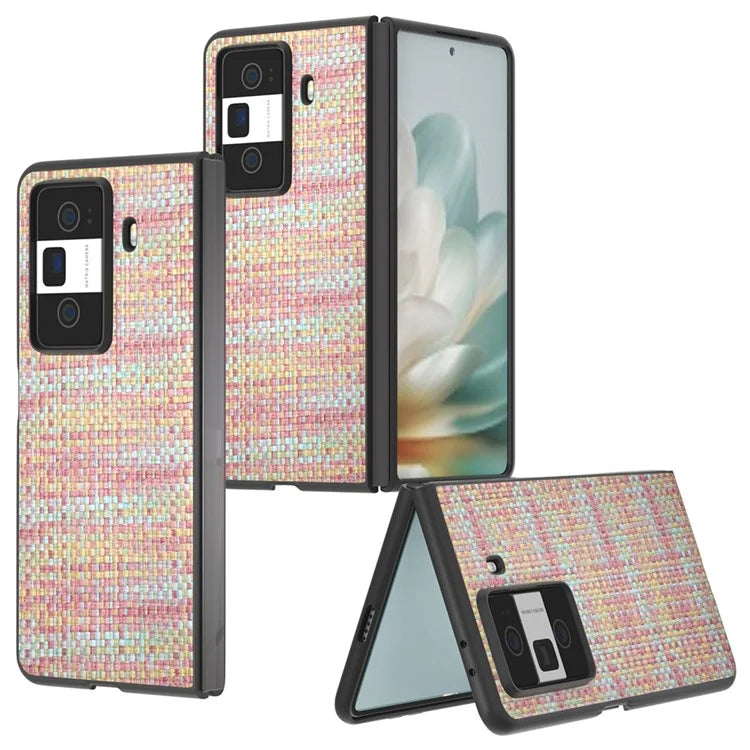 For Honor Magic Vs3 5G Case Leather+PC Phone Cover Plaid Texture