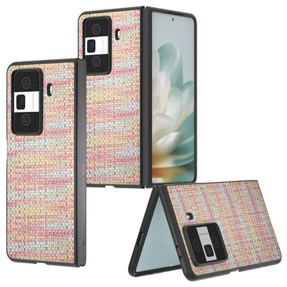 For Honor Magic Vs3 5G Case Leather+PC Phone Cover Plaid Texture