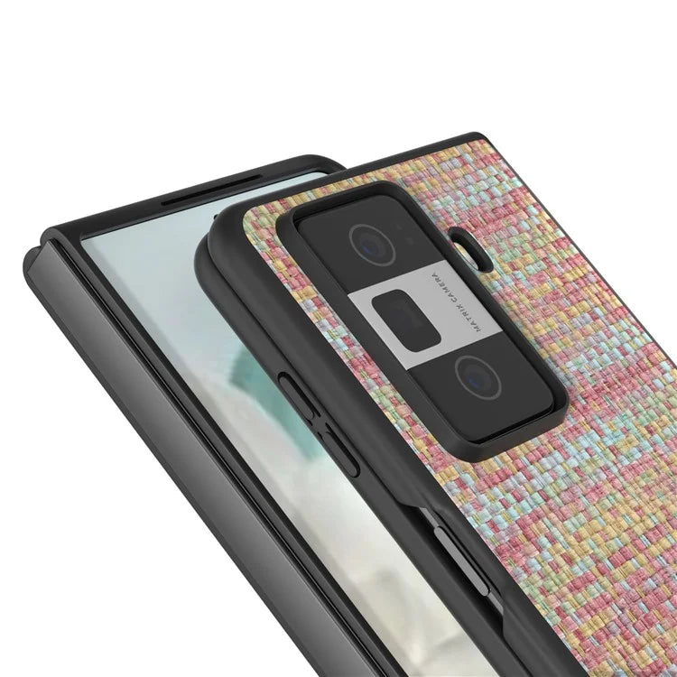For Honor Magic Vs3 5G Case Leather+PC Phone Cover Plaid Texture