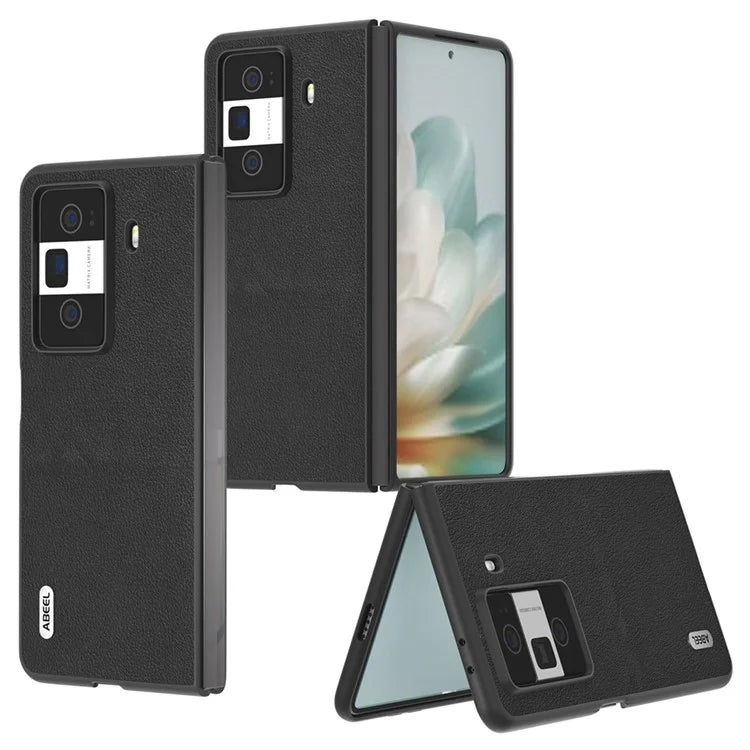 ABEEL For Honor Magic Vs3 5G Case Genuine Cow Leather Hard PC Phone Cover