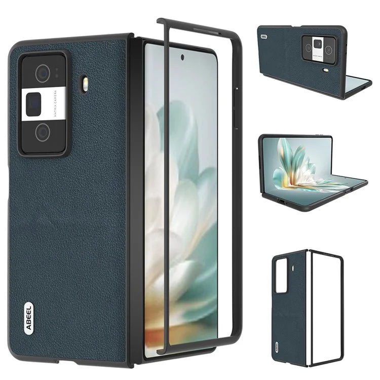 ABEEL For Honor Magic Vs3 5G Case Genuine Cow Leather Hard PC Phone Cover