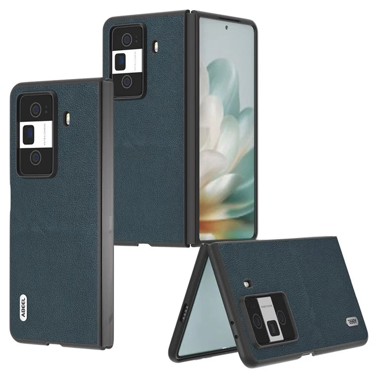 ABEEL For Honor Magic Vs3 5G Case Genuine Cow Leather Hard PC Phone Cover