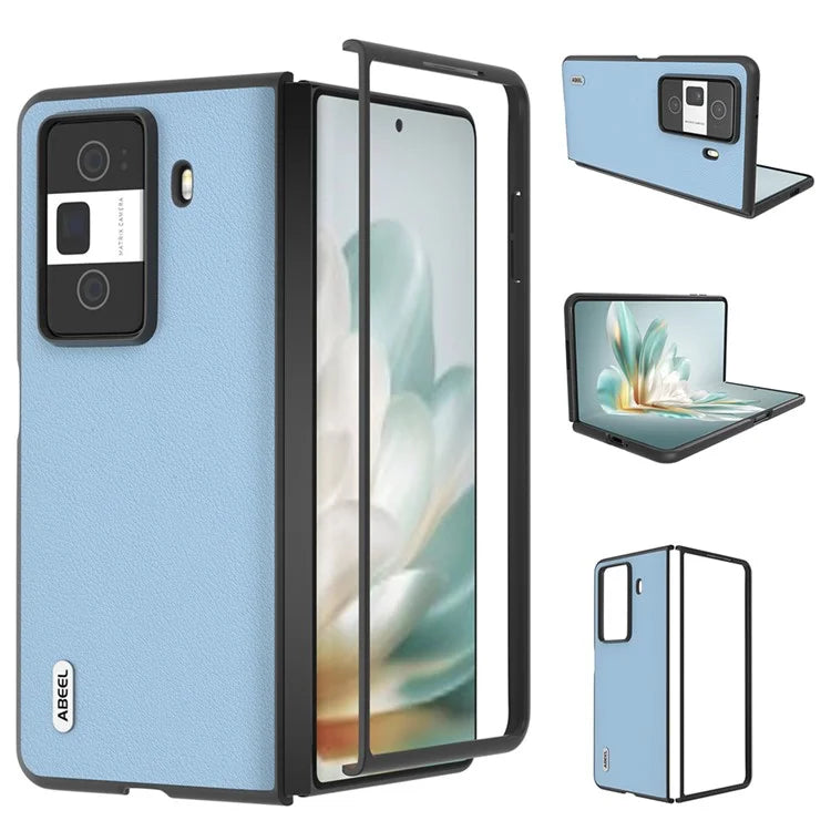 ABEEL For Honor Magic Vs3 5G Case Genuine Cow Leather Hard PC Phone Cover