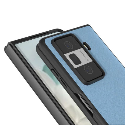 ABEEL For Honor Magic Vs3 5G Case Genuine Cow Leather Hard PC Phone Cover