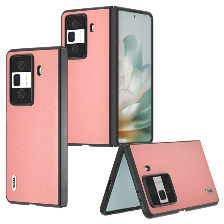 ABEEL For Honor Magic Vs3 5G Case Genuine Cow Leather Hard PC Phone Cover