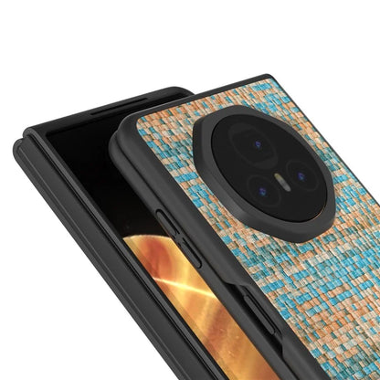 For Honor Magic V3 5G Case Leather+PC Phone Cover Plaid Texture