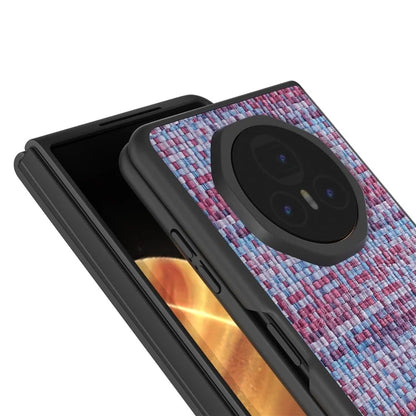 For Honor Magic V3 5G Case Leather+PC Phone Cover Plaid Texture