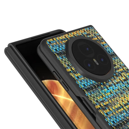 For Honor Magic V3 5G Case Leather+PC Phone Cover Plaid Texture