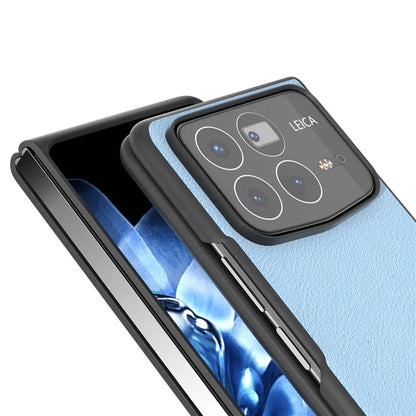 ABEEL For Xiaomi Mix Fold 4 5G Case Genuine Cow Leather Hard PC Phone Cover