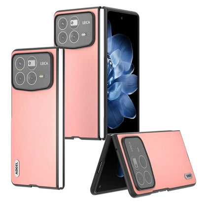 ABEEL For Xiaomi Mix Fold 4 5G Case Genuine Cow Leather Hard PC Phone Cover