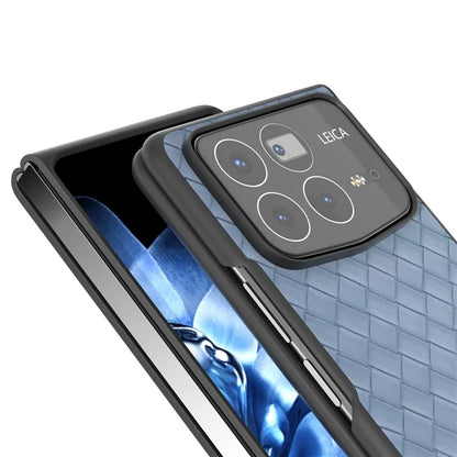 For Xiaomi Mix Fold 4 5G Case Woven Texture PU Leather Coated PC Mobile Phone Cover