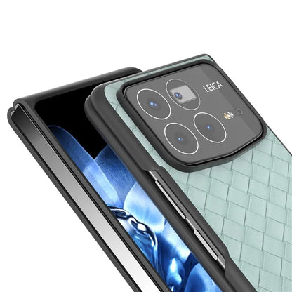 For Xiaomi Mix Fold 4 5G Case Woven Texture PU Leather Coated PC Mobile Phone Cover
