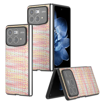 For Xiaomi Mix Fold 4 5G Case Leather+PC Phone Cover Plaid Texture