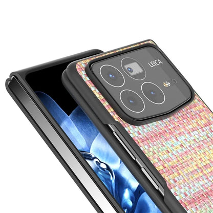 For Xiaomi Mix Fold 4 5G Case Leather+PC Phone Cover Plaid Texture