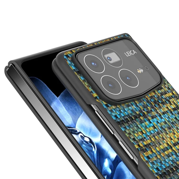 For Xiaomi Mix Fold 4 5G Case Leather+PC Phone Cover Plaid Texture